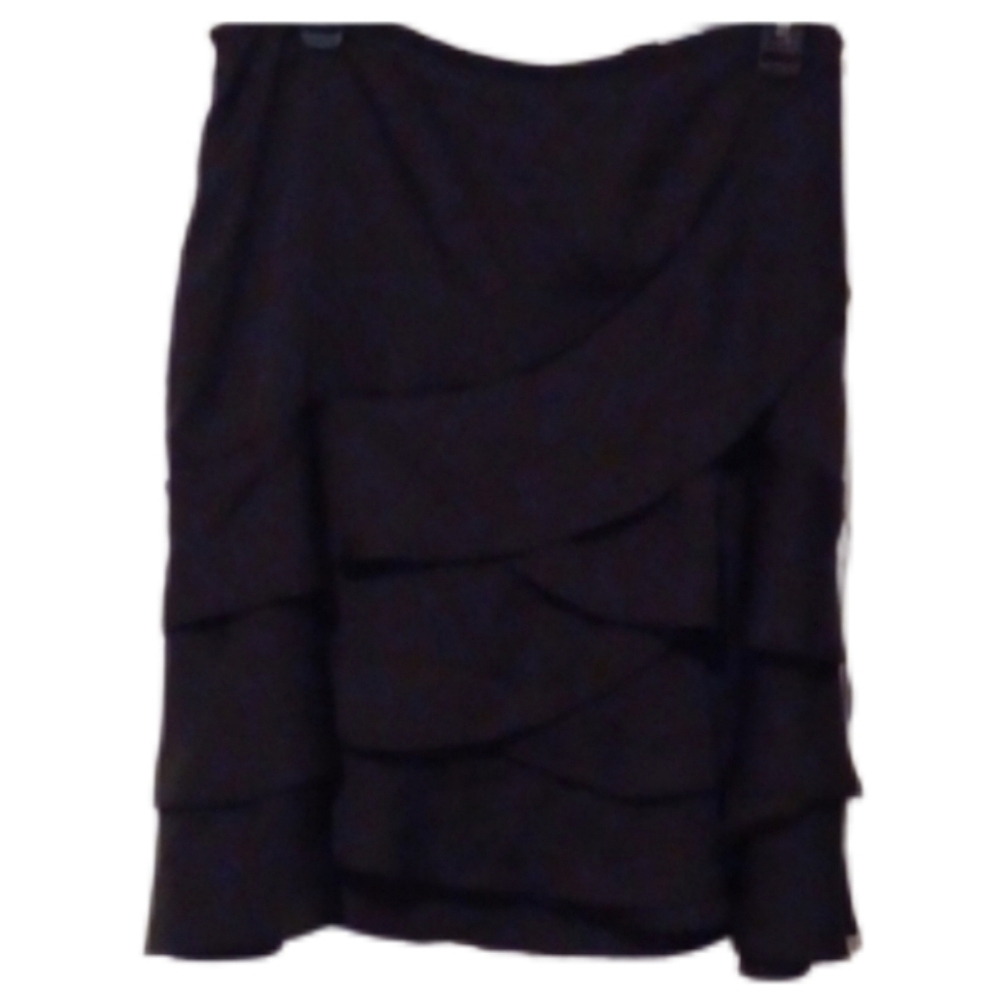 -- New York & Company Black Layered Skirt Women's Size 12